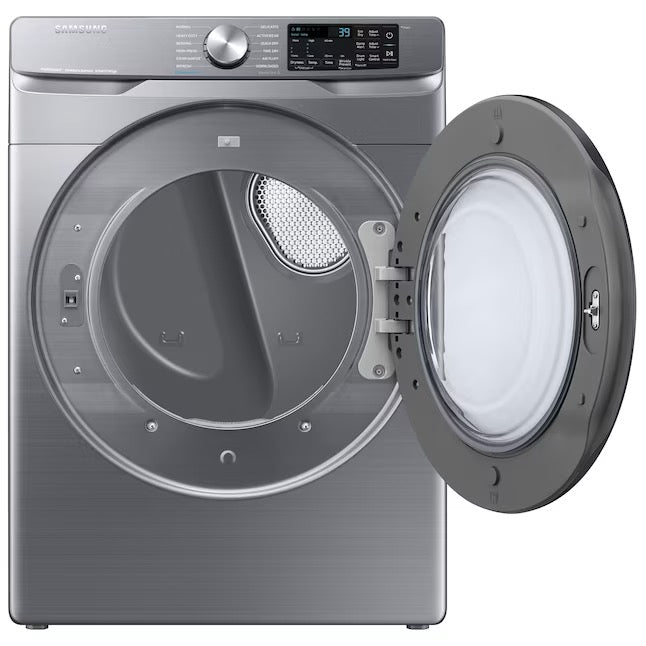 Samsung 7.5-cu ft Stackable Steam Cycle Smart Electric Dryer (Platinum)