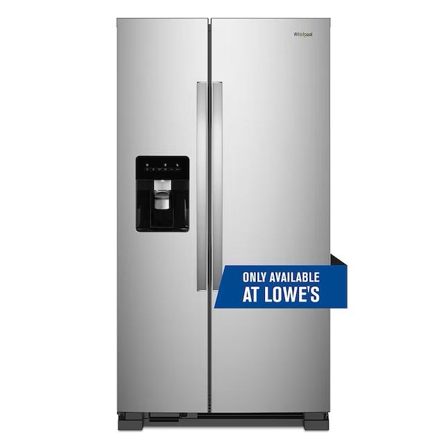 Whirlpool 24.6-cu ft Side-by-Side Refrigerator with Ice Maker (Fingerprint Resistant Stainless Steel)