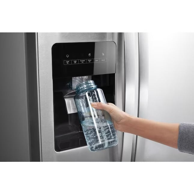 Whirlpool 24.6-cu ft Side-by-Side Refrigerator with Ice Maker (Fingerprint Resistant Stainless Steel)