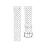 Fitbit Charge 6 Obsidian Band / Black Aluminum Case + Bonus Sport Band Frost White, Small